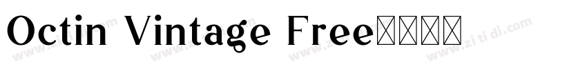 Octin Vintage Free字体转换